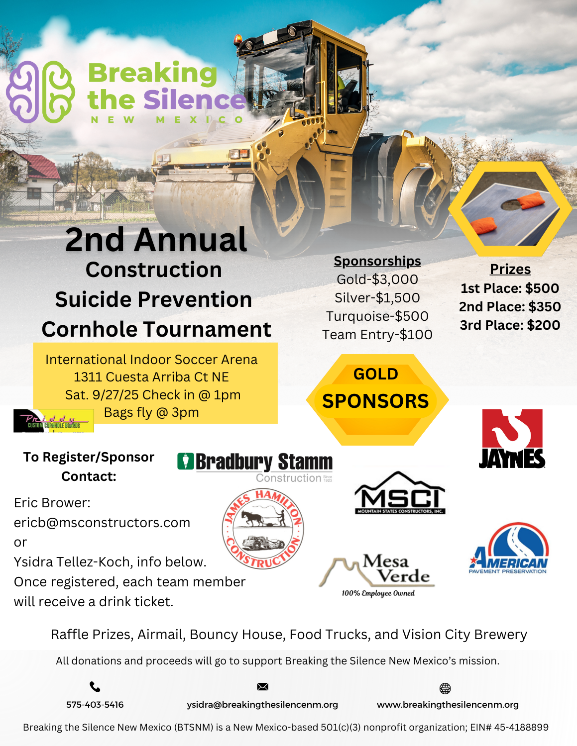 2025 Cornhole Tournament Flyer